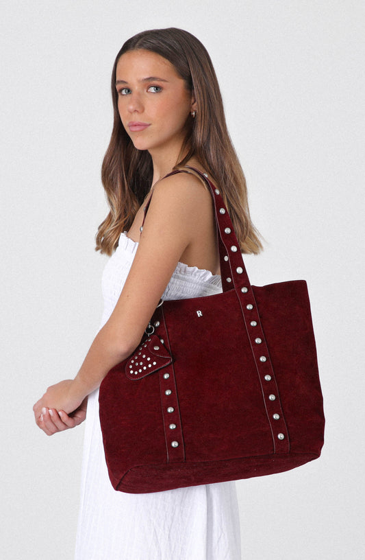 Shopper Tachas Burgundy