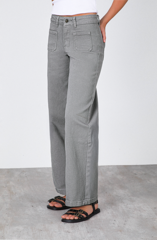 Pantalón Straight Pocket Grey