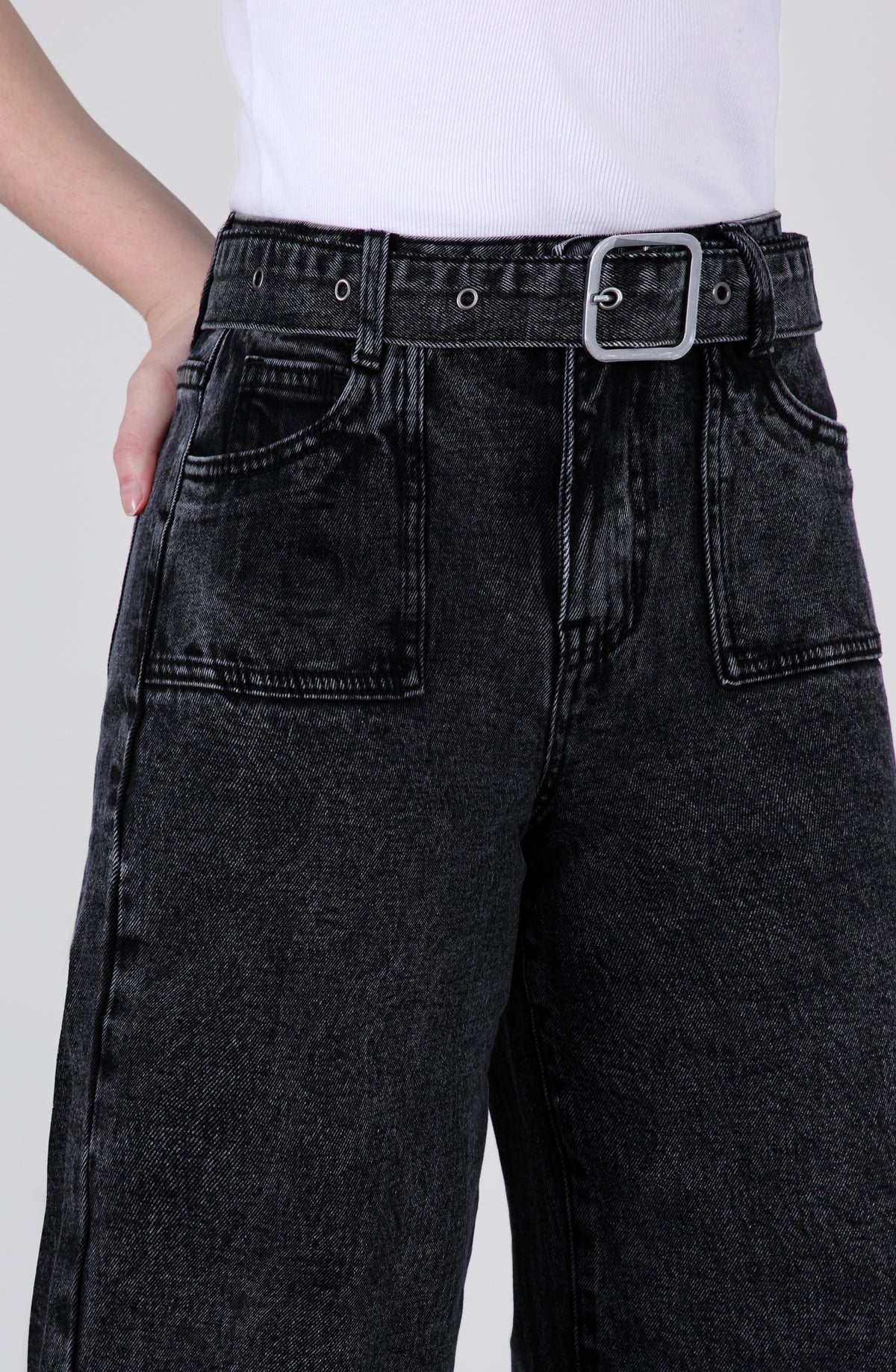 Pantalón Cinturón Black