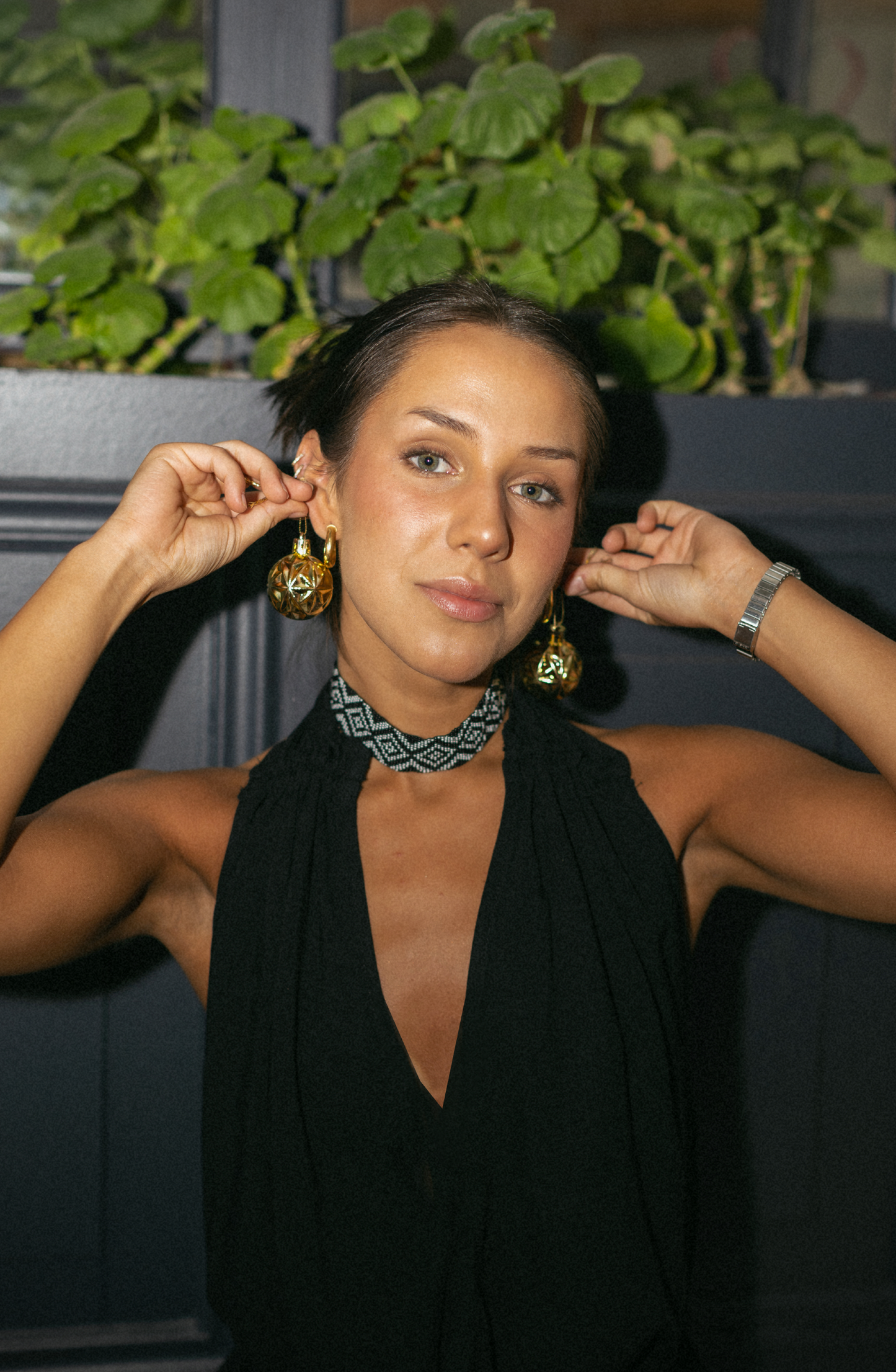 Choker Mostacillas Black