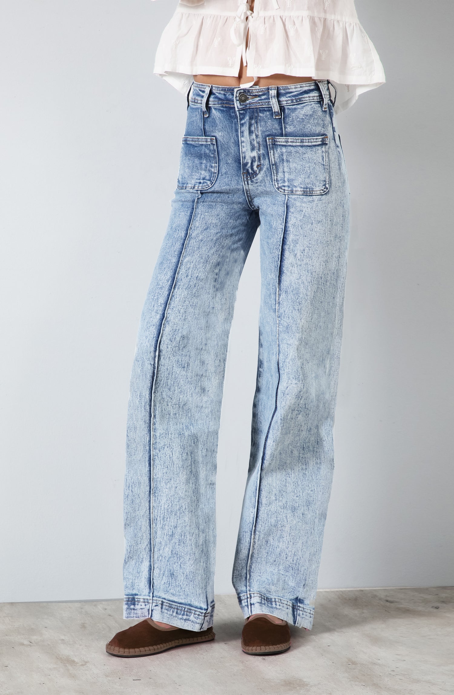 Pantalón Wide Leg Pocket Blue R