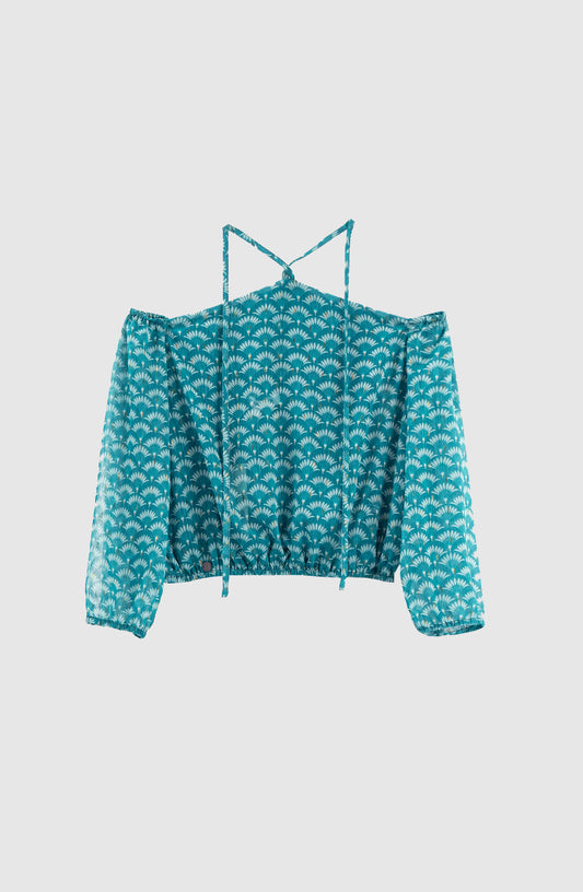 Blusa Print Turquesa