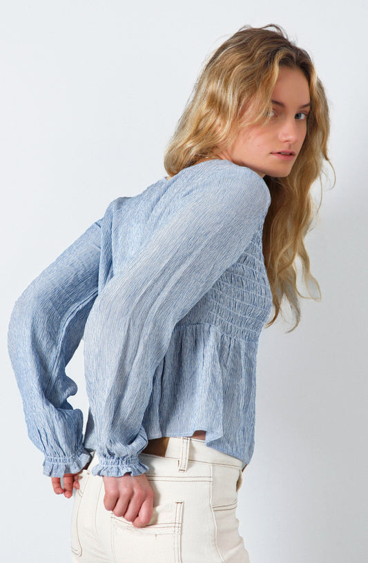 Blusa Panal Líneas Blue