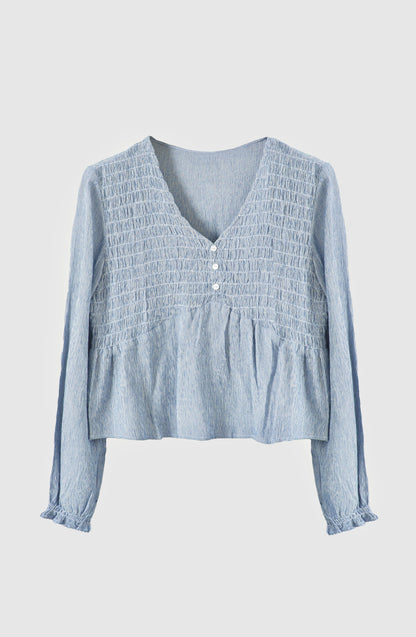 Blusa Panal Líneas Blue