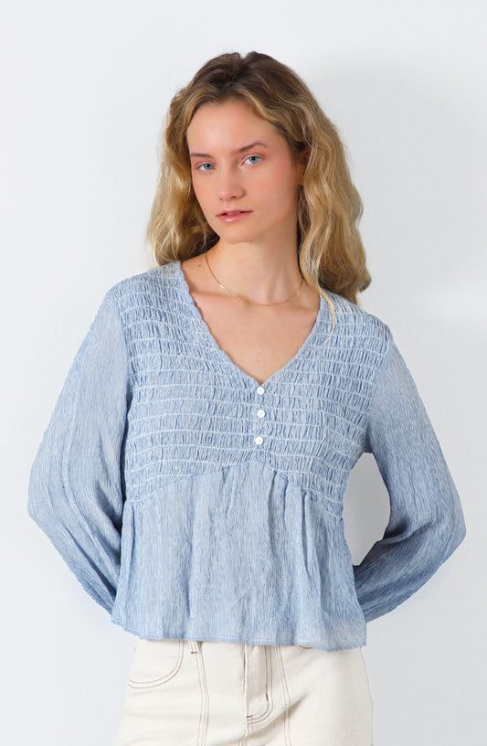 Blusa Panal Líneas Blue