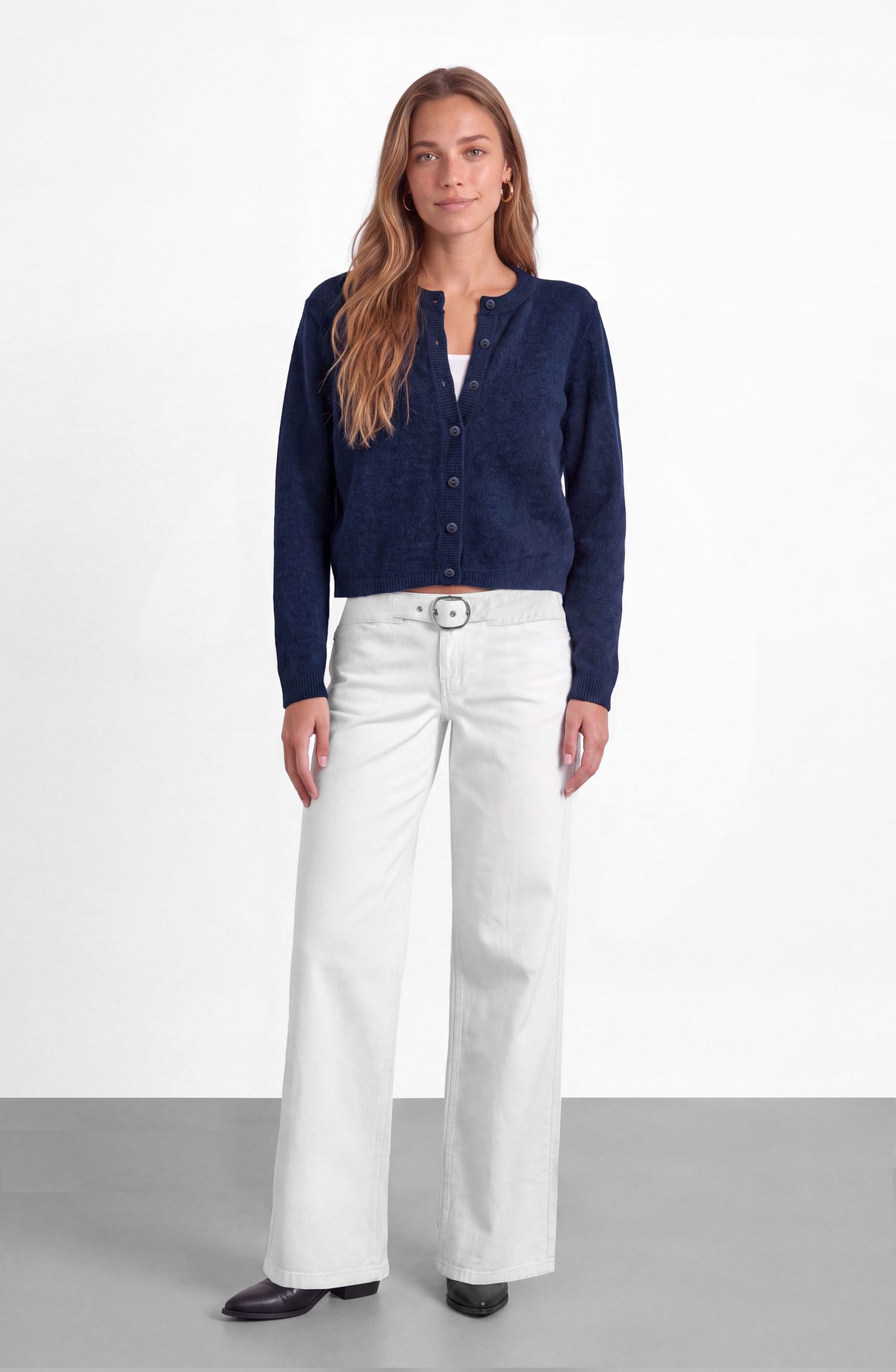 Cardigan Botones Navy