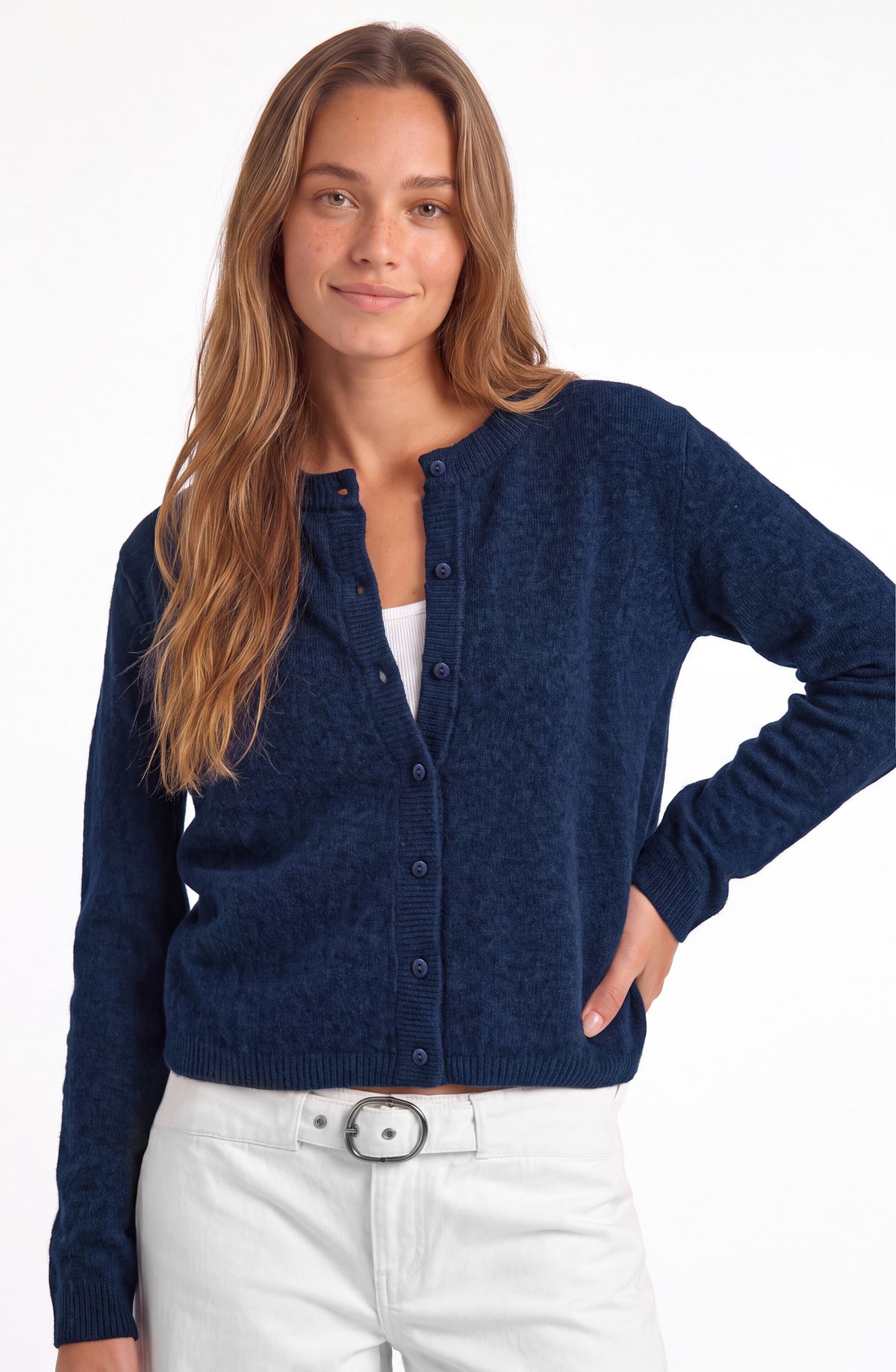 Cardigan Botones Navy