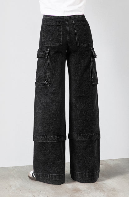 Pantalón Cargo Bolsillos Black R