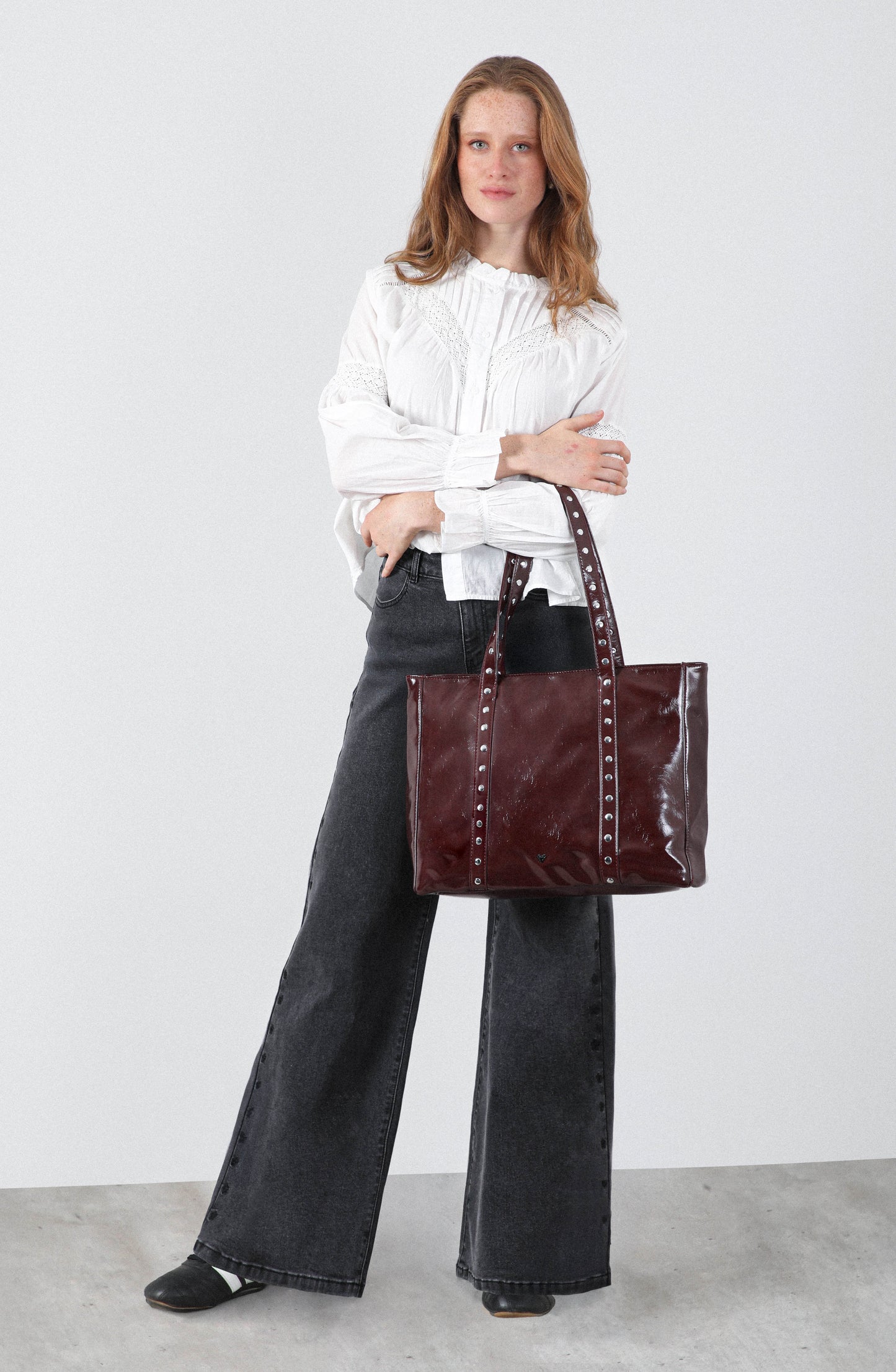 Bag Shopper Tachas Red