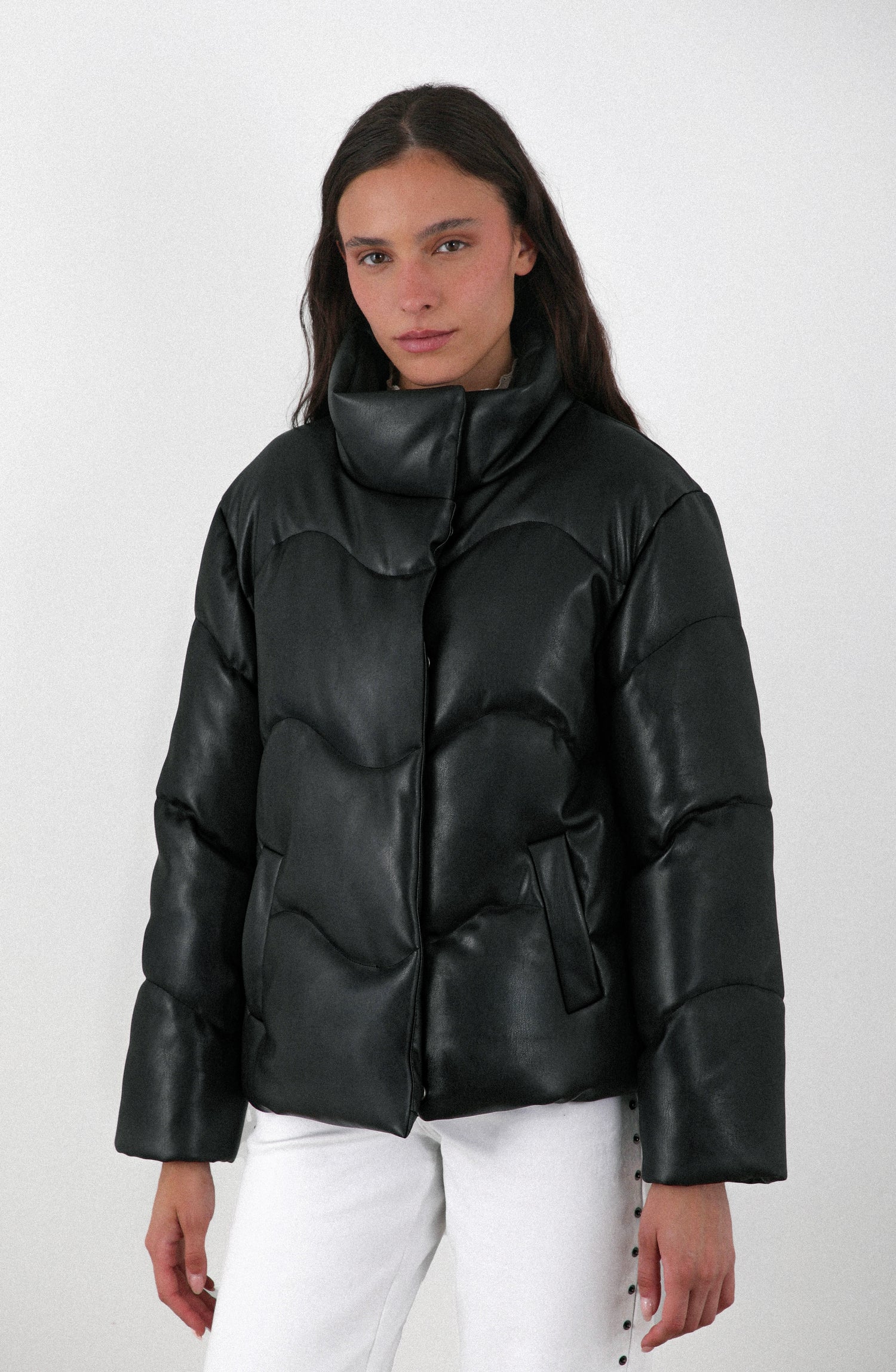 Puffa PU Diagonal Black