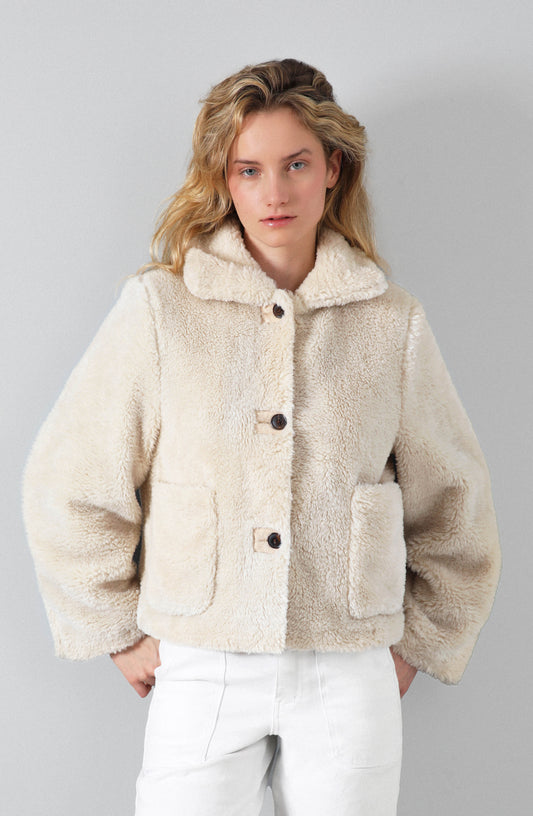 Chiporro Botones PU Ecru