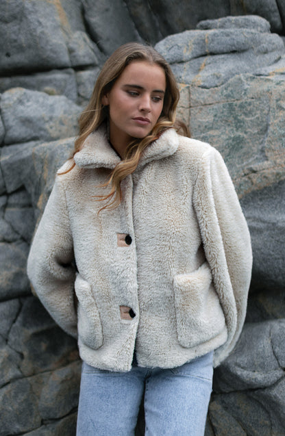 Chiporro Botones PU Ecru