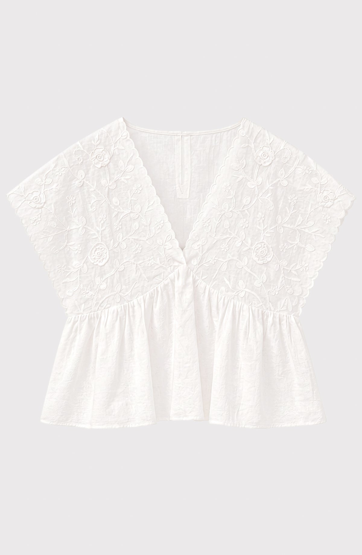 Top Cuadrado Bordado White