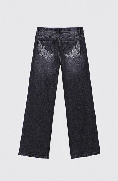 Pantalón Paisley Lurex Black