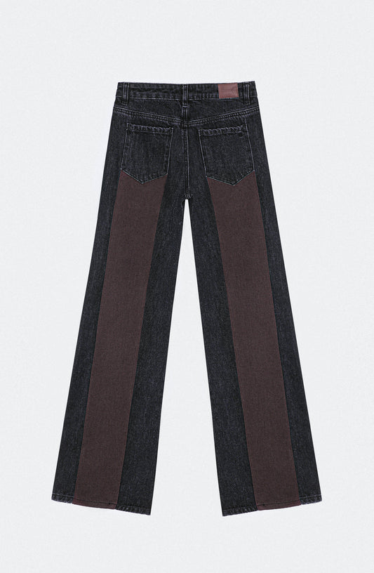 Pantalón Aplicación Denim Brown