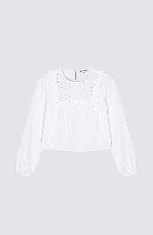 Blusa Vuelos Broderie White