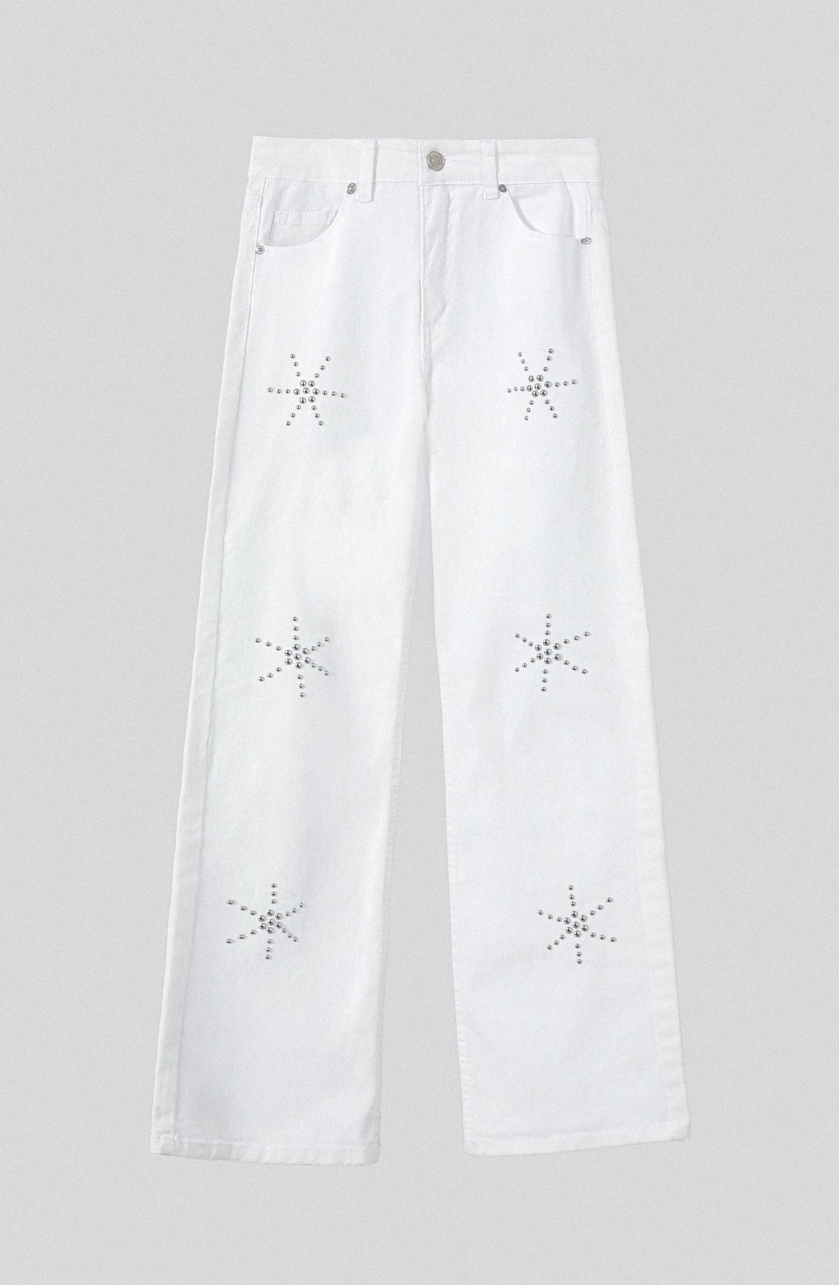 Pantalón Dibujo Flores White