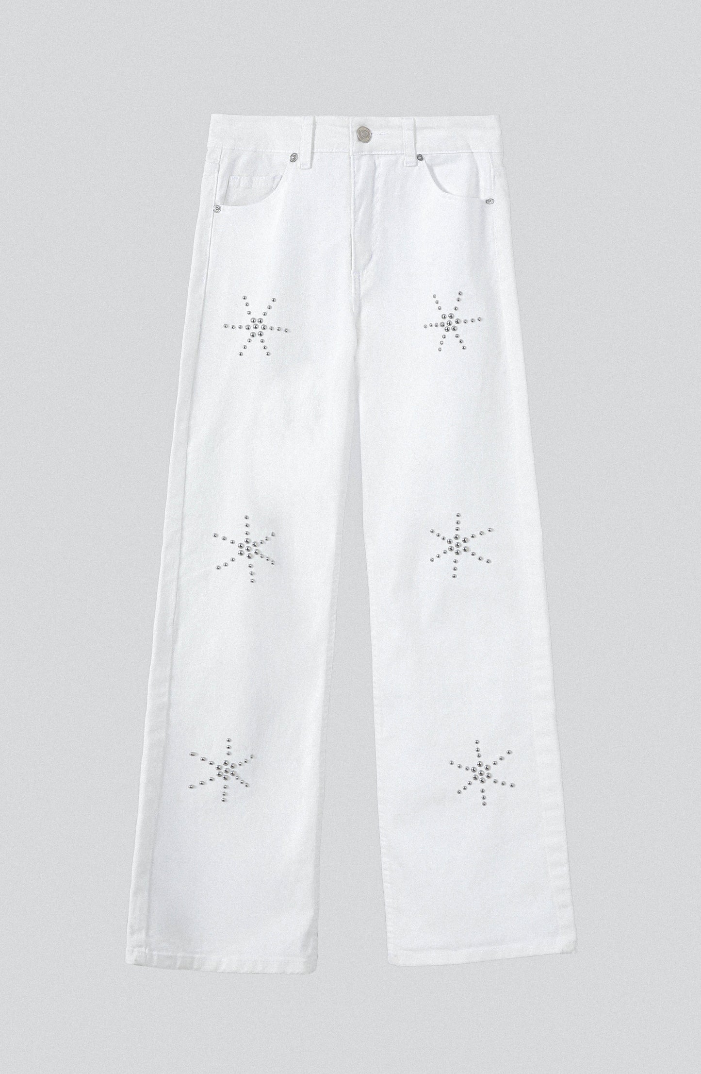 Pantalón Dibujo Flores White
