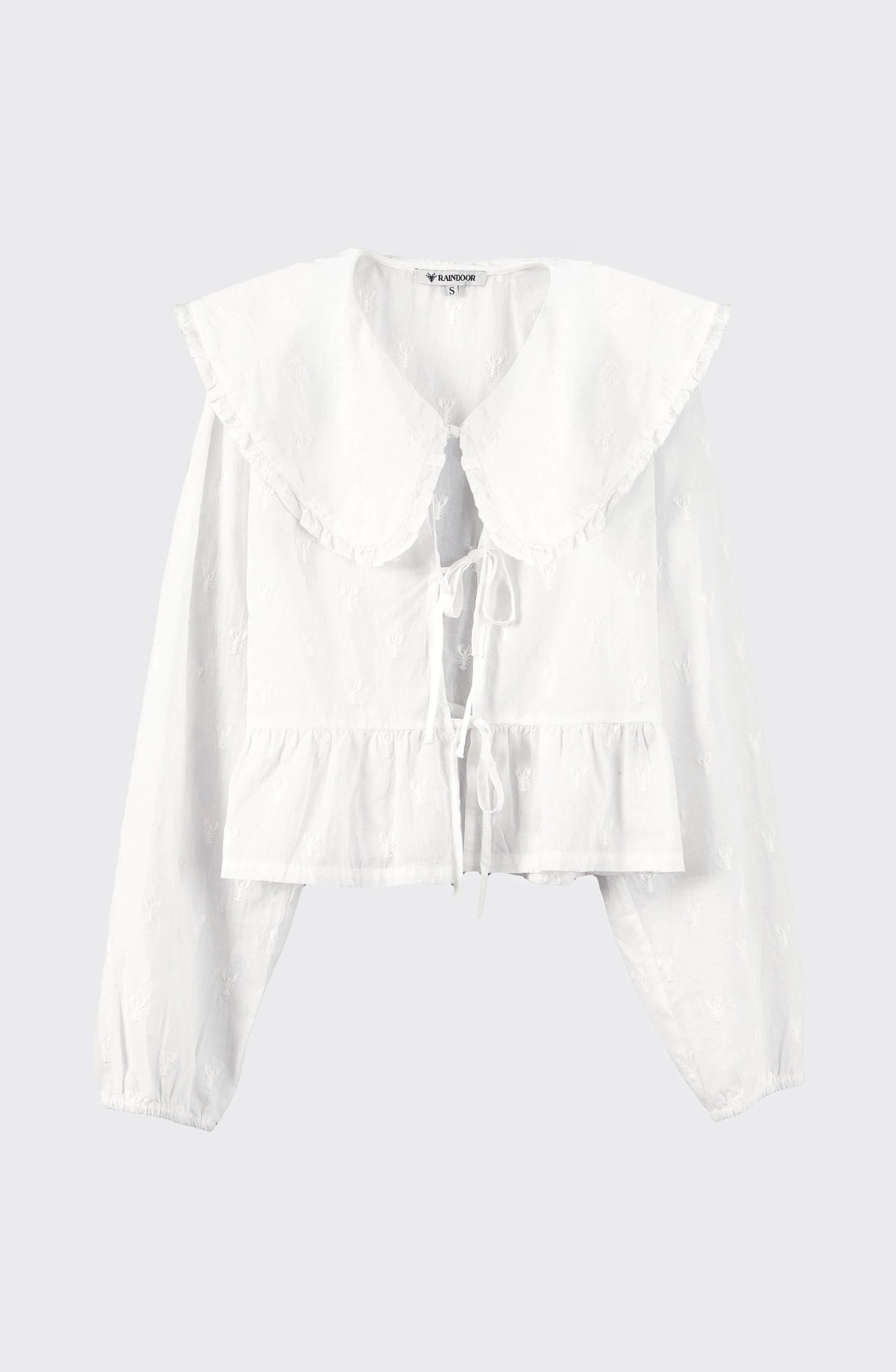 Blusa Cuello Bebé Estampada White