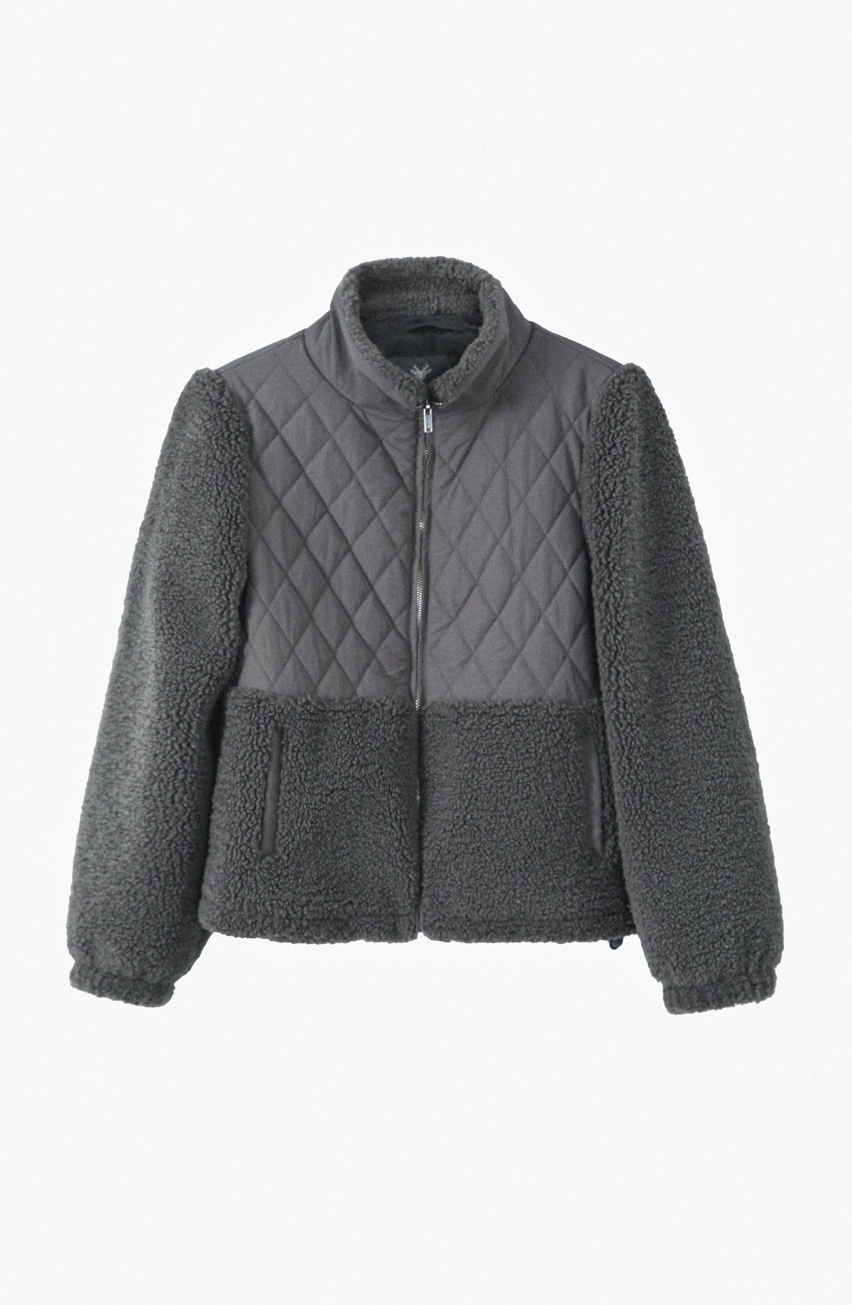Chiporro Acolchado Cuello Alto Gray
