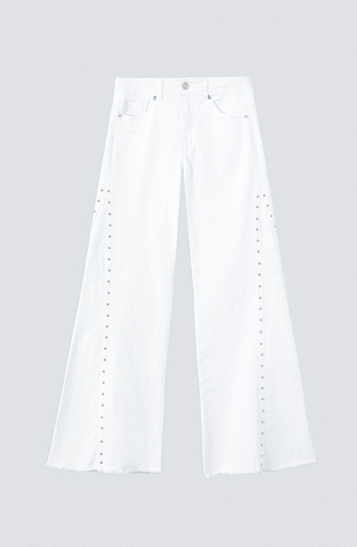Pantalón Tachas Corte Lateral White