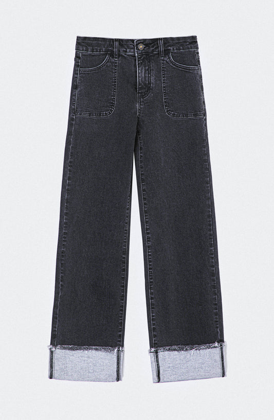 Pantalón Wide Leg Sun Black