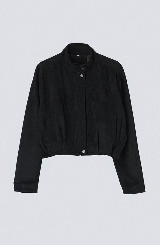 Chaqueta Bomber Suede Black