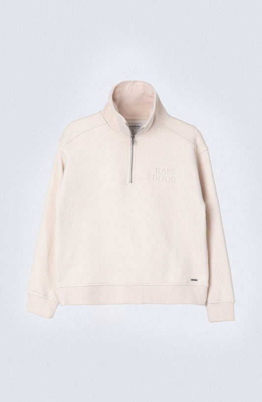 Polerón Mid Zipper Ecru