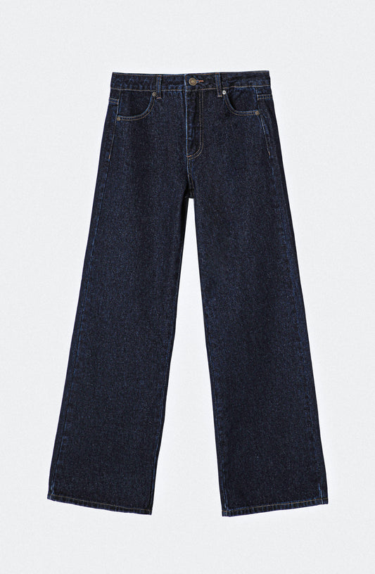 Pantalón Denim Indigo Tiro Bajo