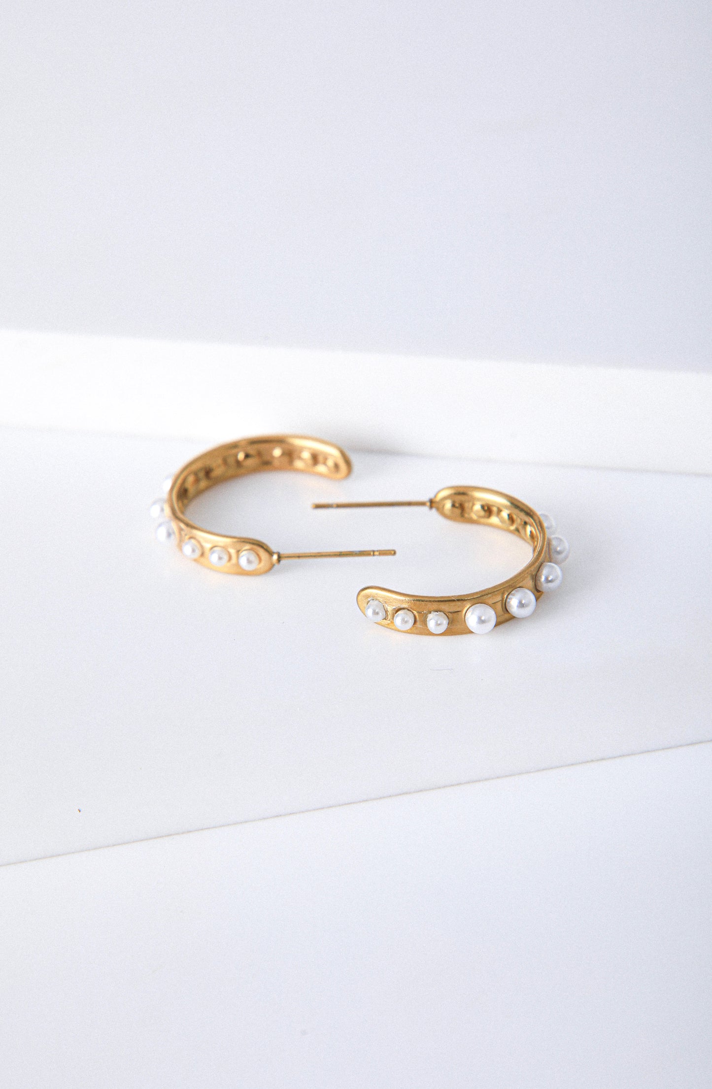 Argollas Perlas Mini Gold