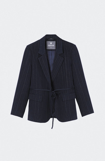 Blazer Lineas Lurex Navy
