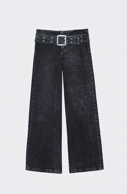 Pantalón Cinturón Ancho Black
