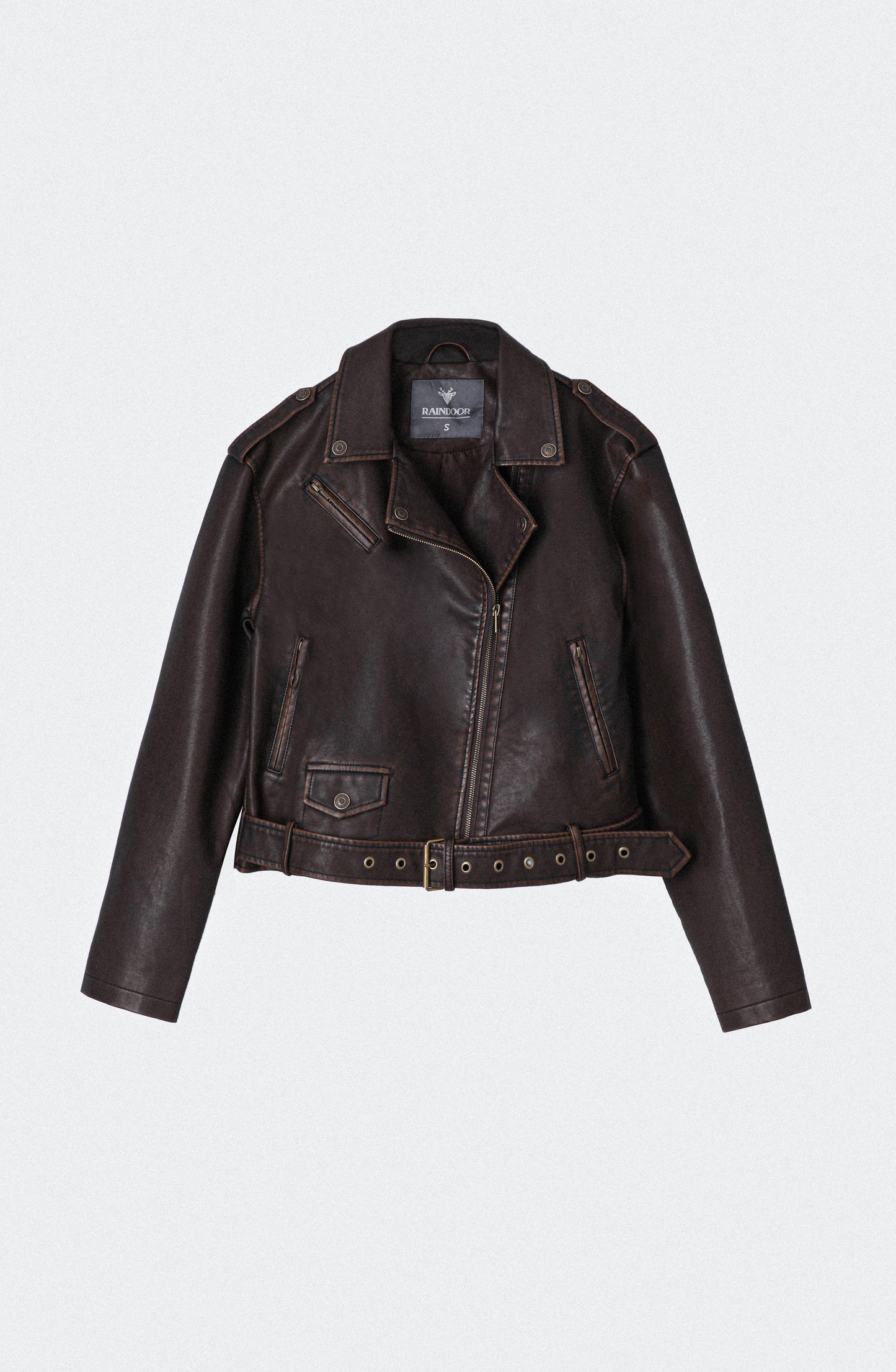 Chaqueta Biker Brown