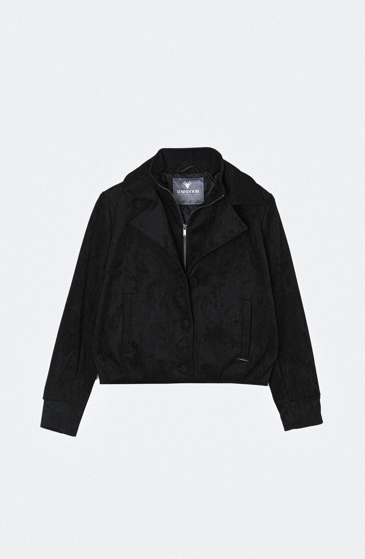 Chaqueta Suede Botones Black
