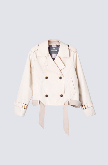 Trench Corto Ecru