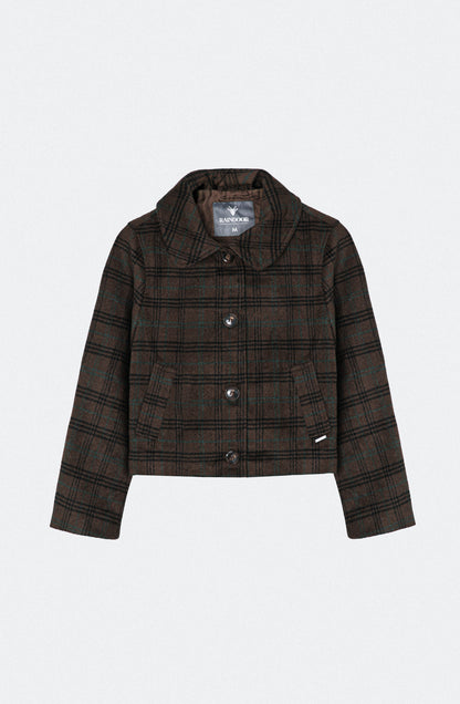 Chaqueta Tejida Cuadros Print