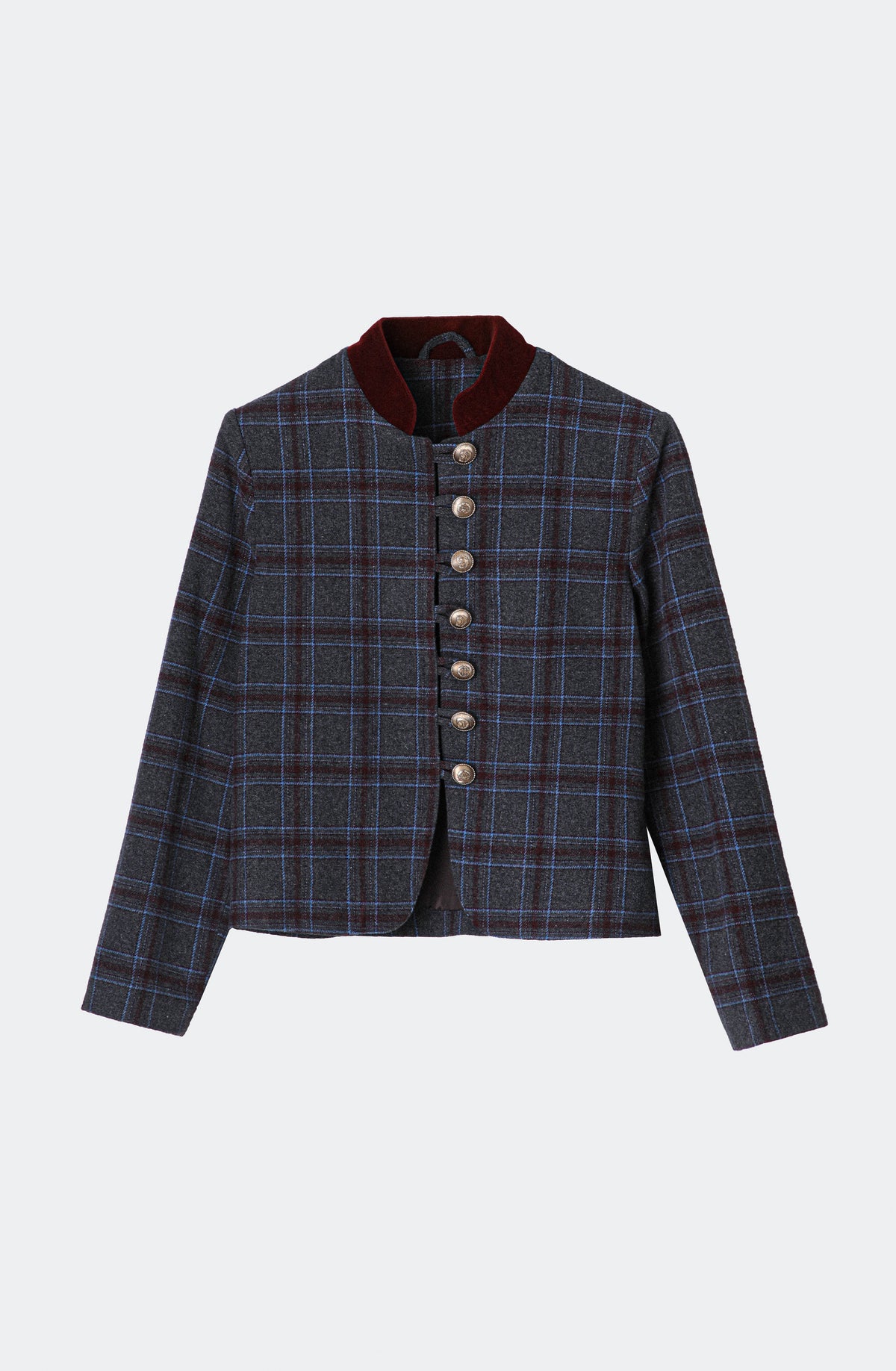 Chaqueta Estampada Botones Grey