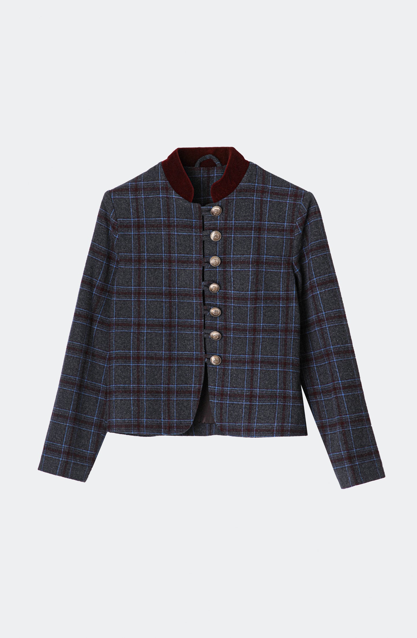 Chaqueta Estampada Botones Grey