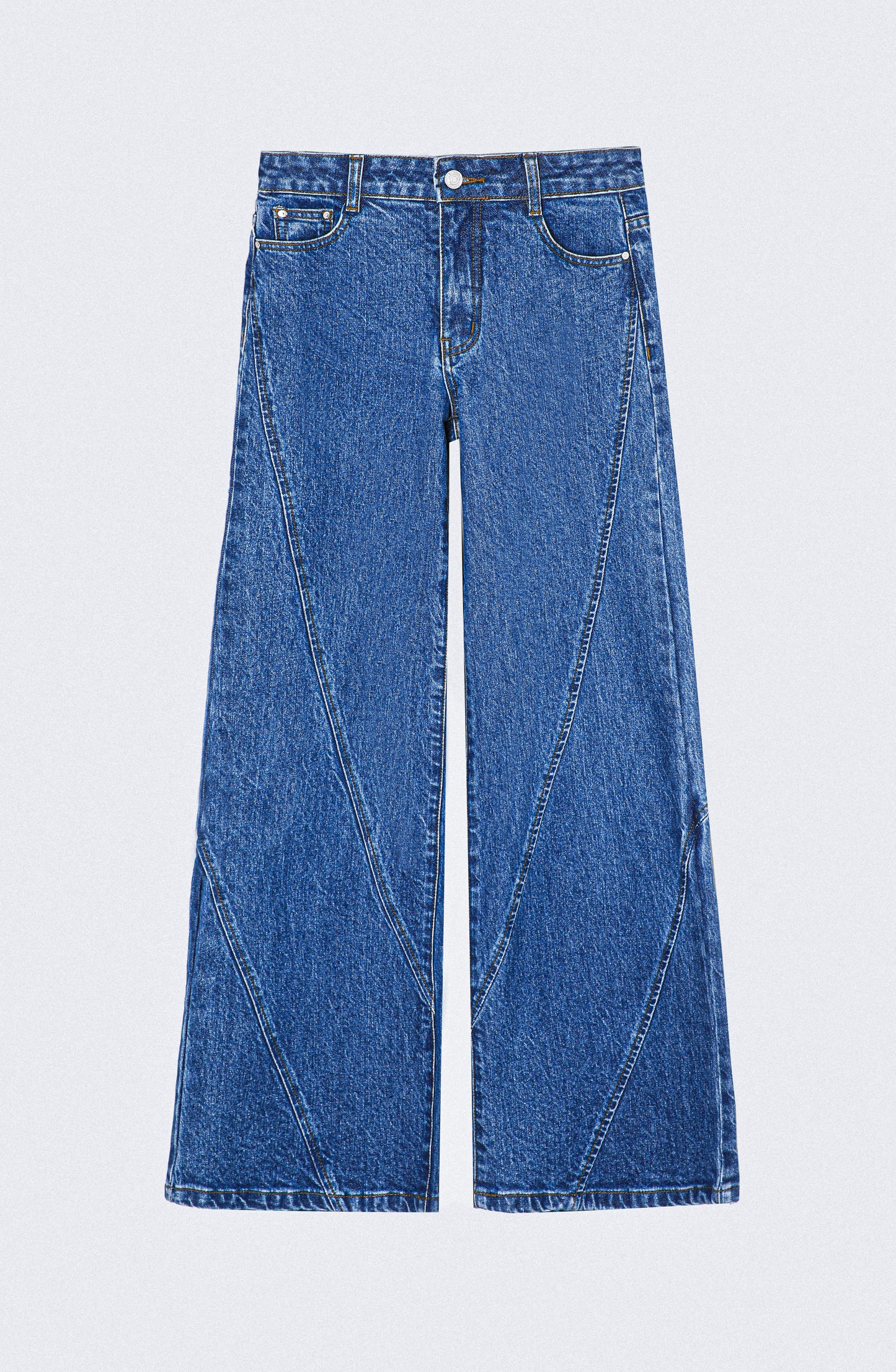 Pantalón Cortes Cruzados Blue