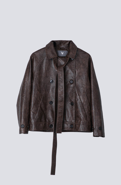 Chaqueta Pu Lazo Brown