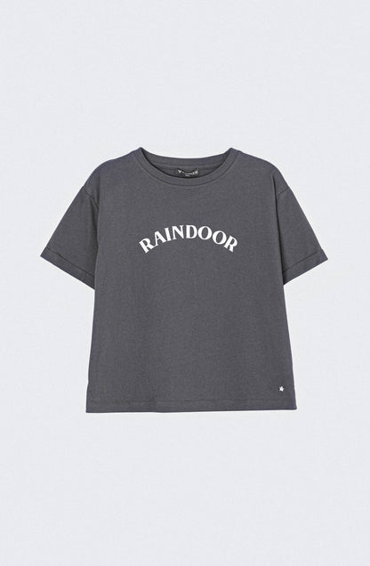 Polera Manga Corta Logo Grey