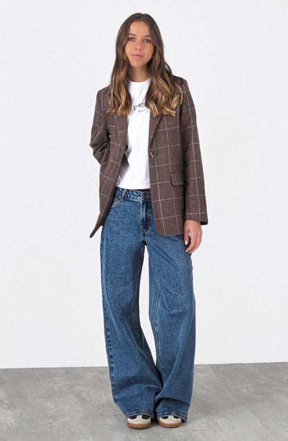 Blazer Cuadros Brown
