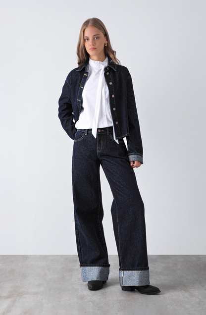 Pantalón Logo Bordado Navy