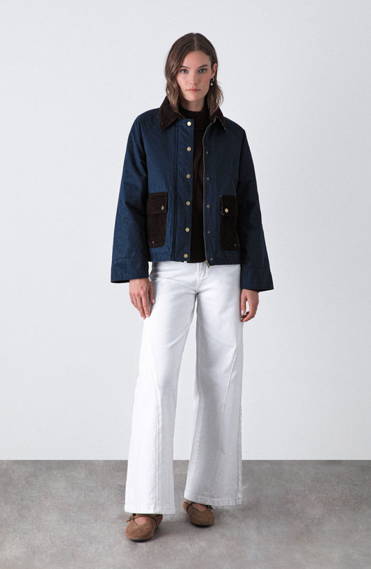 Chaqueta Encerada Navy