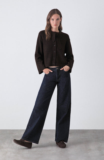 Pantalón Denim Indigo Tiro Bajo