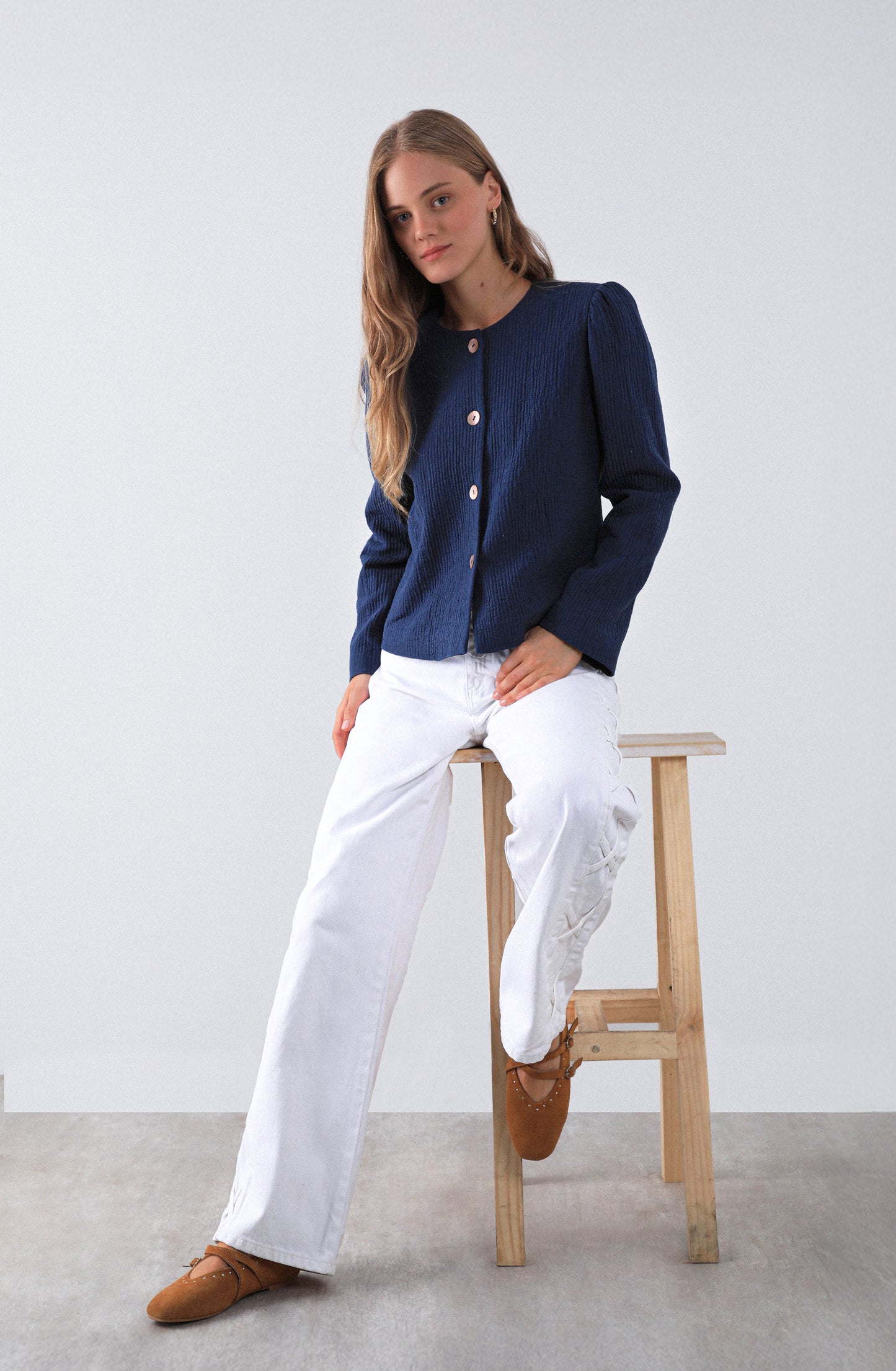 Blazer Hombreras Navy