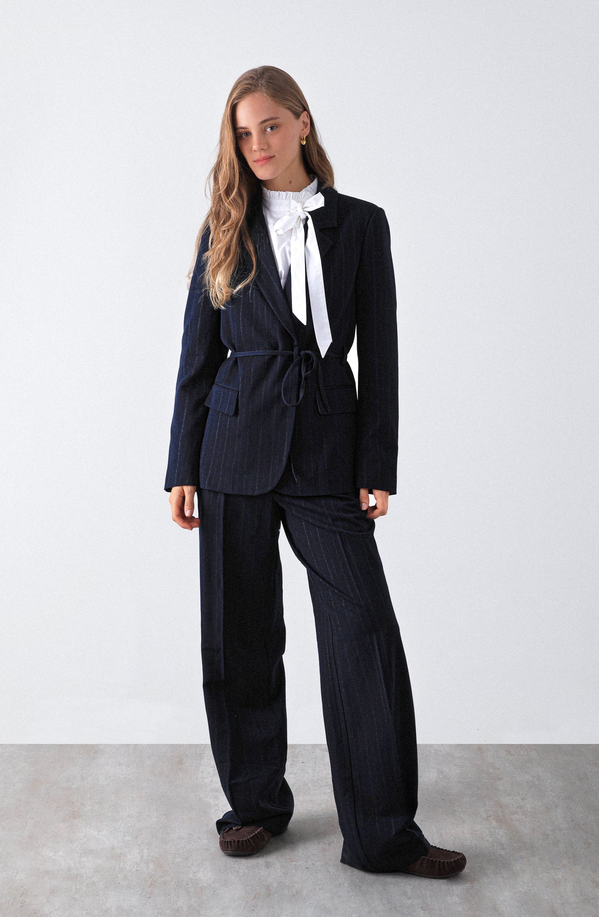 Pantalón Líneas Lurex Navy