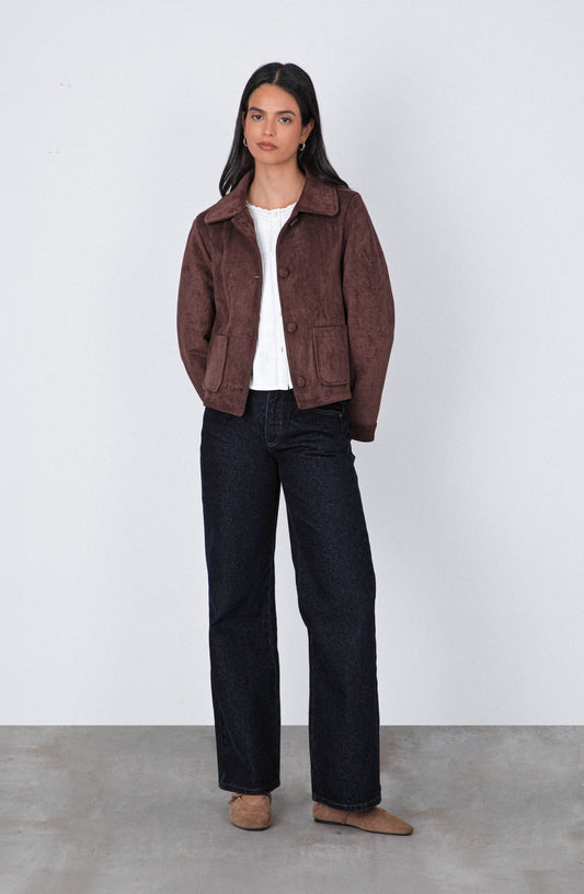 Chaqueta Suede Brown