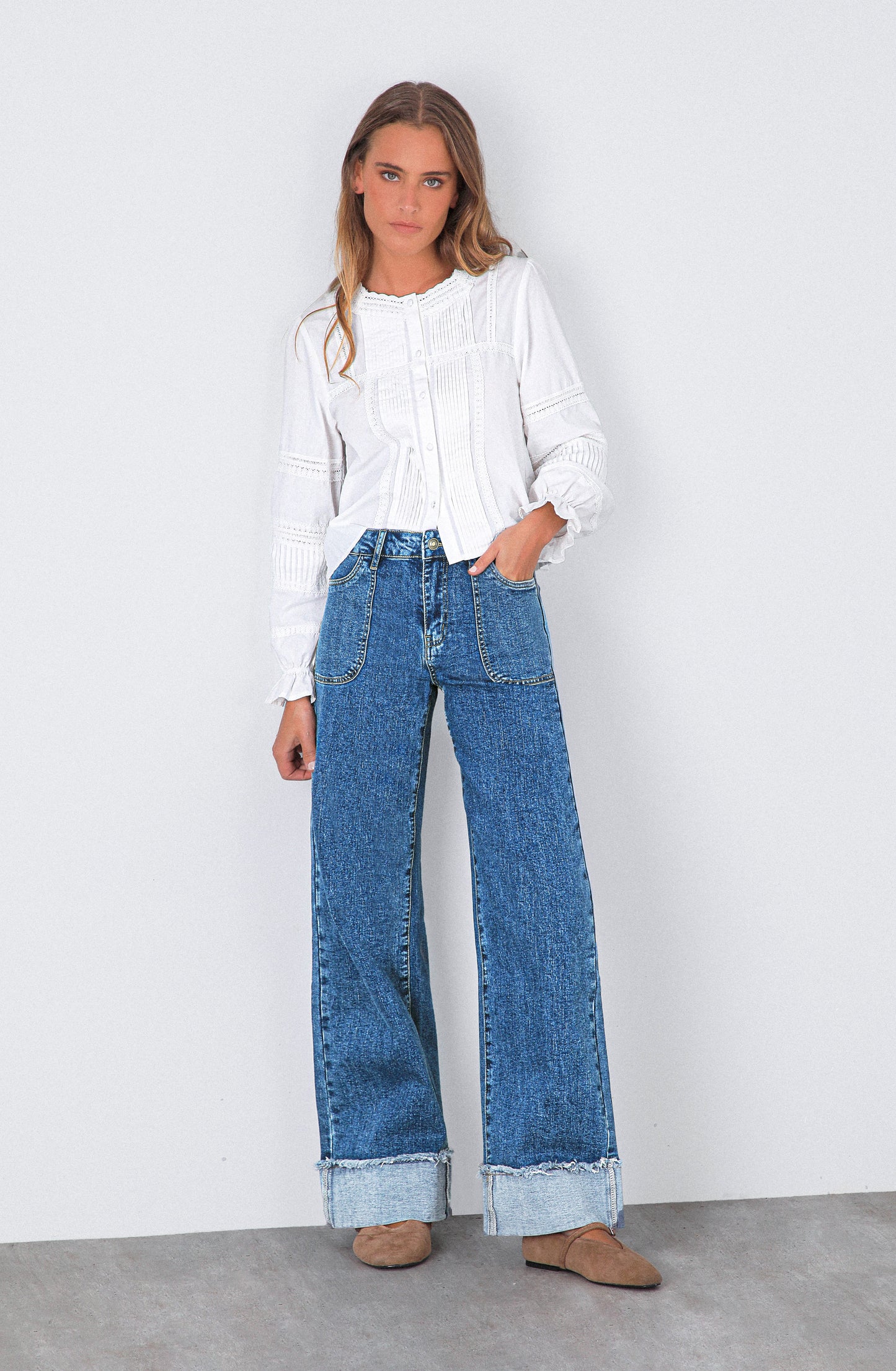 Pantalón Wide Leg Sun Sky