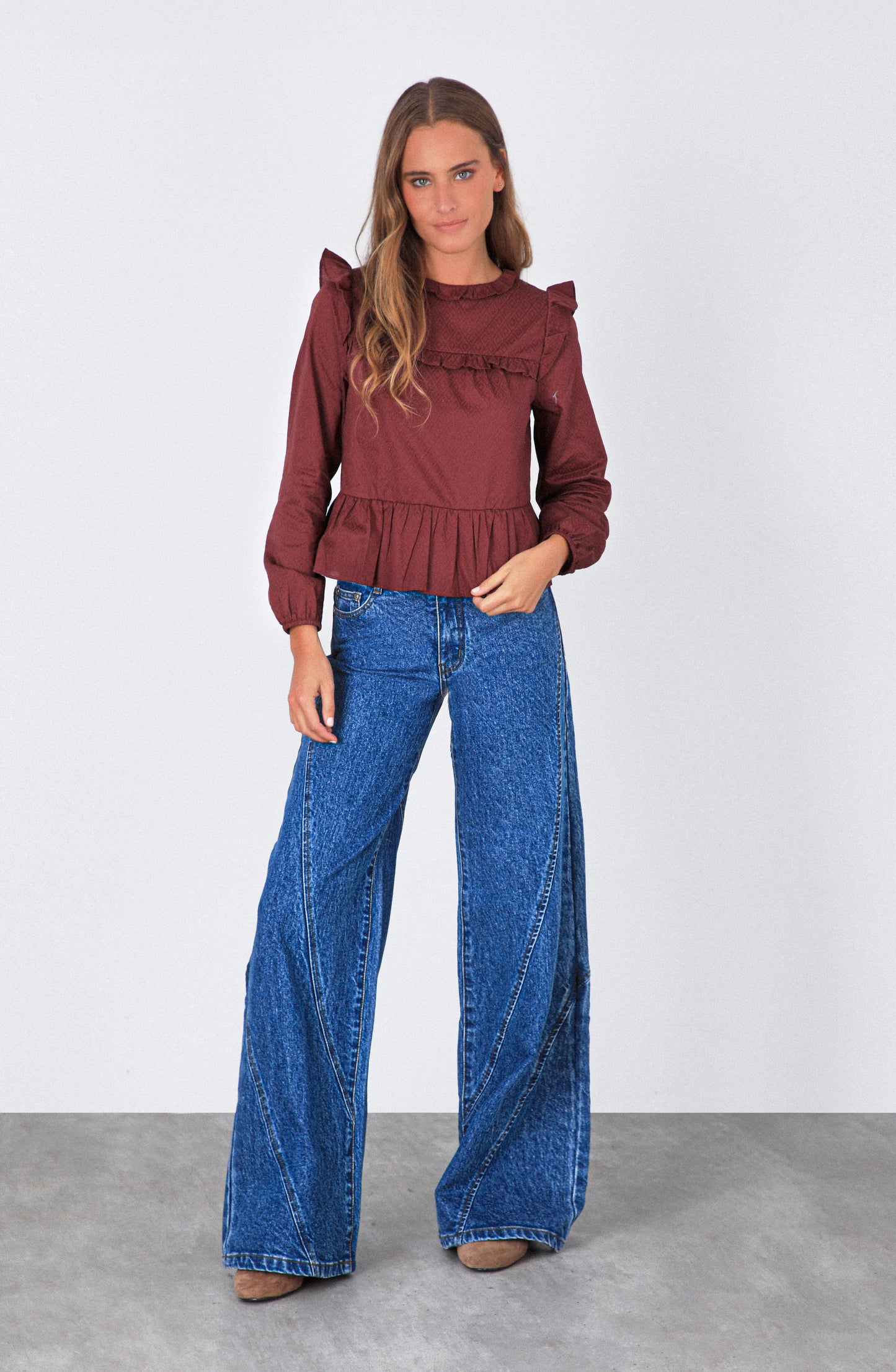 Pantalón Cortes Cruzados Blue